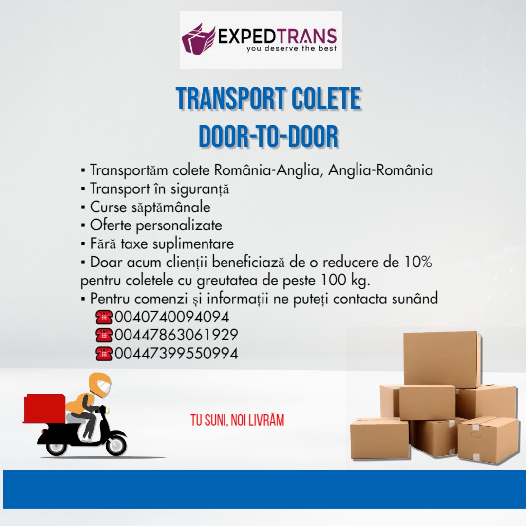 Expedtrans transport colete între România și UK
