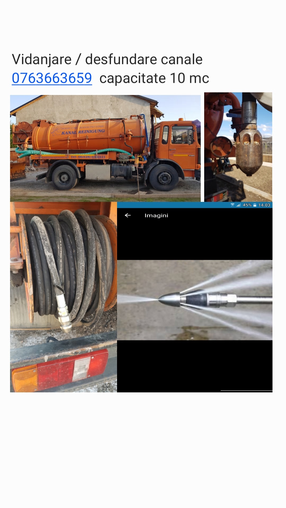 Vidanjare desfundare canalizare