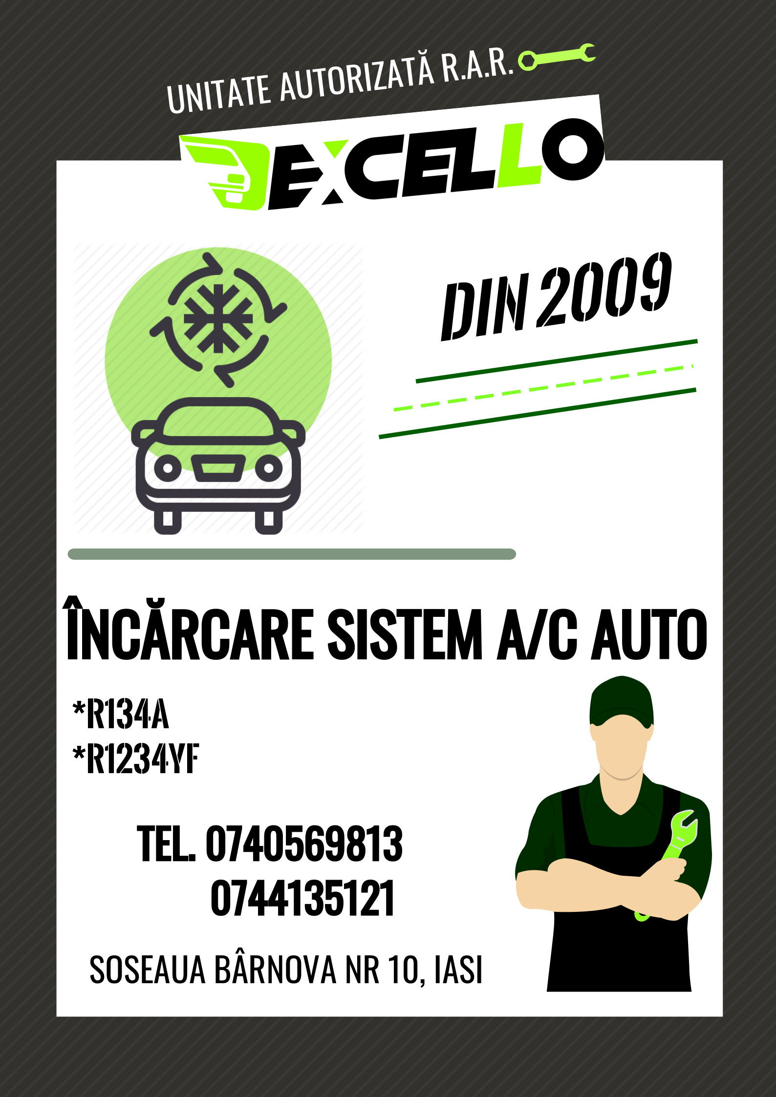 ÎNCĂRCARE SISTEM A/C AUTO