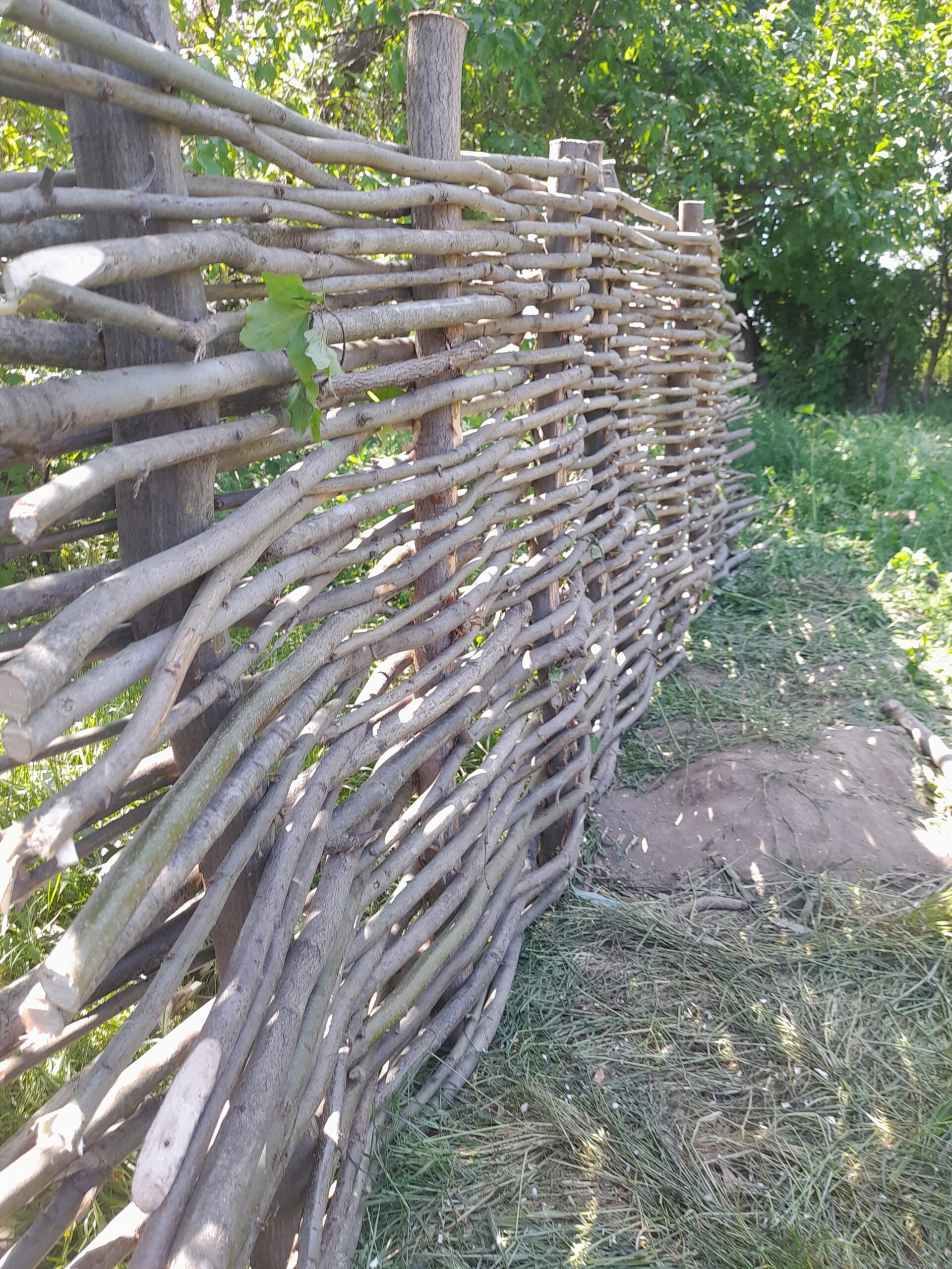 Gard din nuiele/bețe împletite