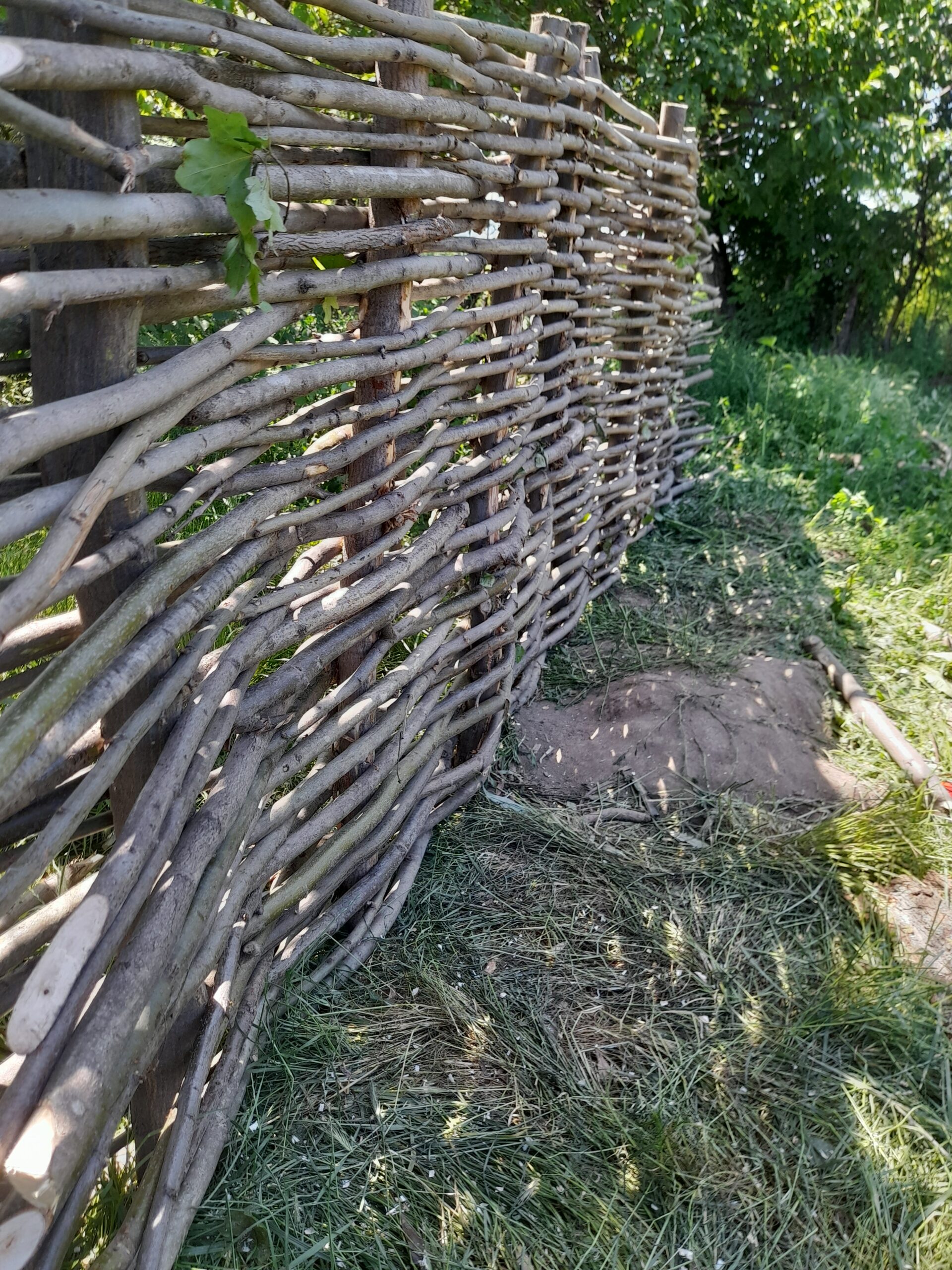 Gard din nuiele/bețe împletite