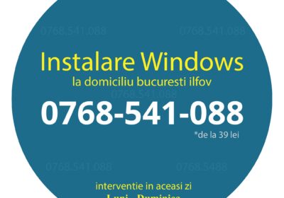 Instalare windows la domiciliu bucuresti Ilfov
