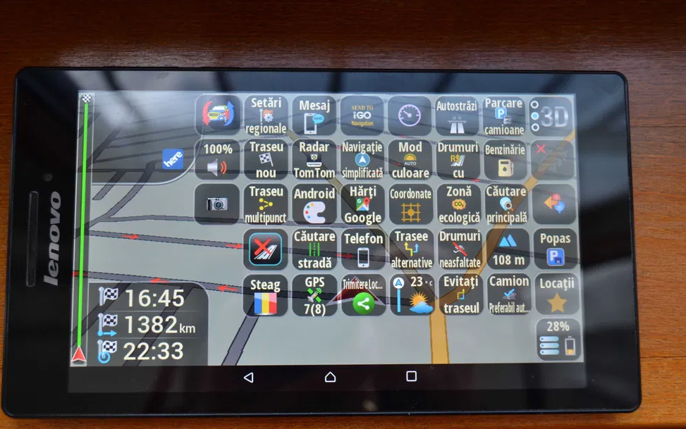 Tableta/gps Lenovo, soft dedicat camion