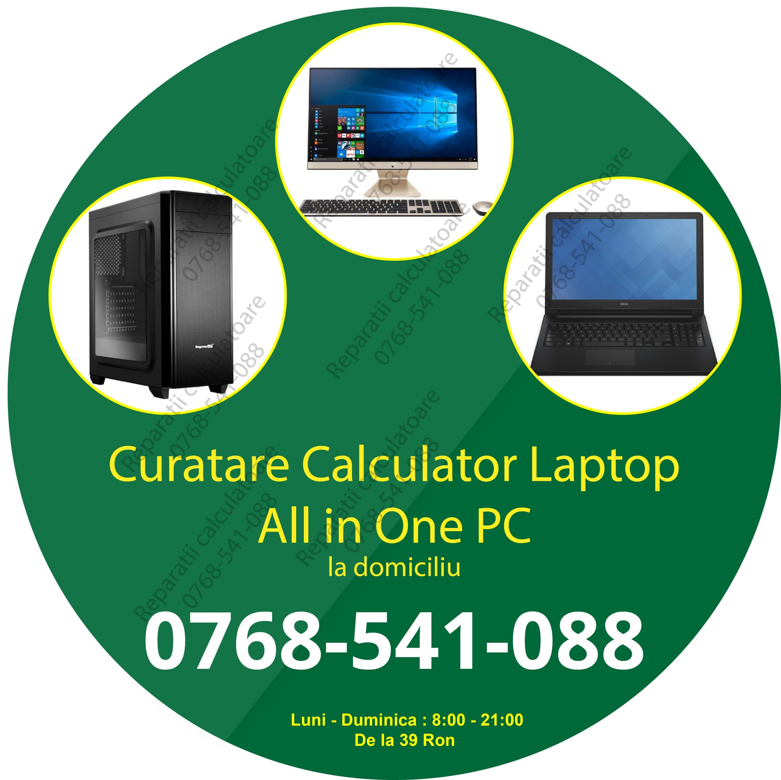 Curatare laptop de praf la domiciliu bucuresti