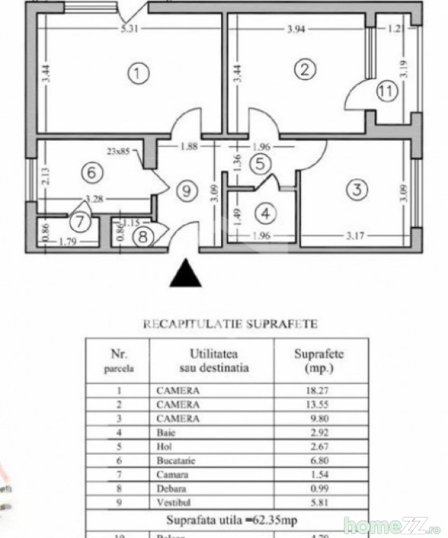 Propietar apartament 3 camere decomandate 68mp berceni tatul