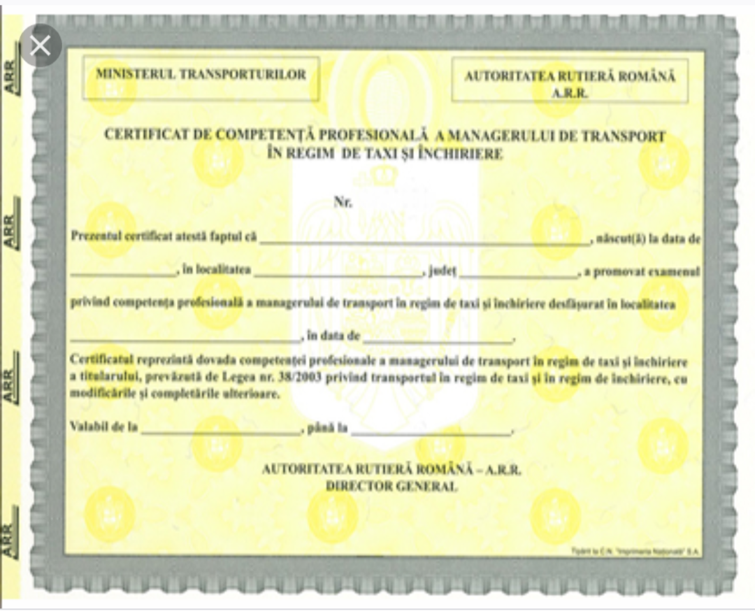 Manager Transport Persoane Taxi și Ridesharing Uber Bolt