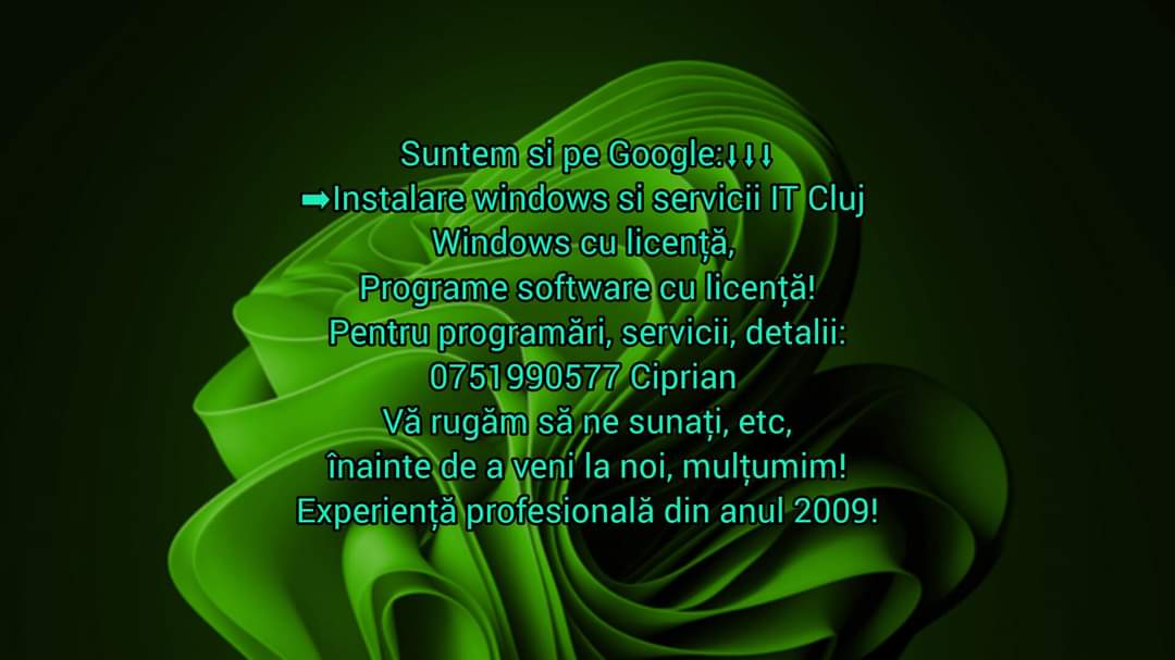 Instalare windows si servicii IT Cluj
